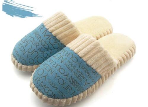 Woman Cotton Slippers Soft Bottom Slippers Plus Size Non-Slip Coral Fleece SH 
