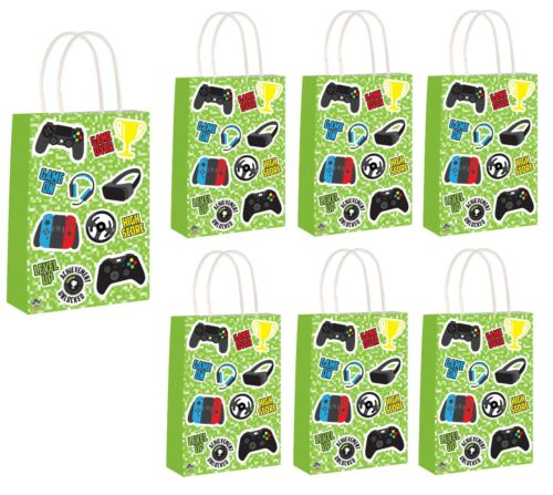 GAMER PARTY BAGS Kids Adult Boys Birthday Goodies Paper Toy Favours Bag Lot UK
