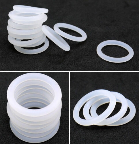 Ø3mm Coupe Blanc Silicone Caoutchouc ça O-ring joint Verrouillage Washer 