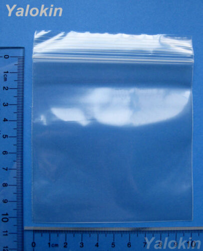 2 Mil Thickness 101mm x 101mm 4/" x 4/" 100 Clear Recloseable Bags Size