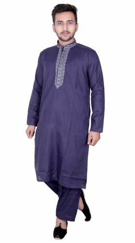 Homme Exclusivité Coton Fin Marine Kurta Shalwar Kameez Pyjama Asie Sherwani 817