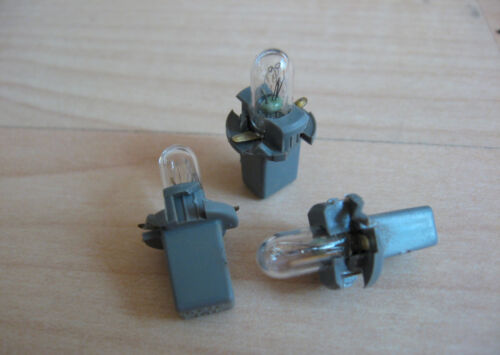 (3) T5 Mini Light Bulb Socket Holder Twist Lock Instrument Panel w/ Bulb #M70G