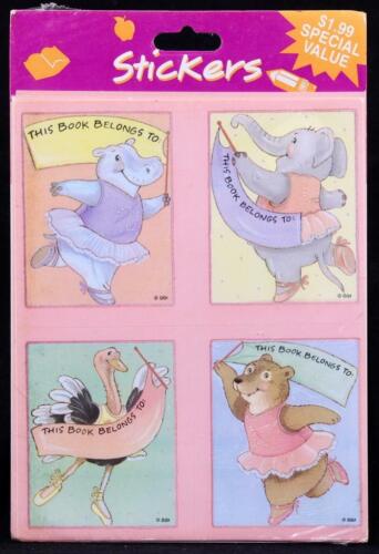 1994 Gibson Book Label 6 Sheet Sticker Package Animals Made in U.S.A 