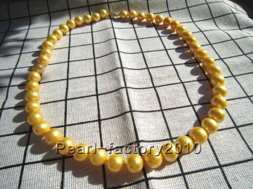 Details about  / new 19/" AAA 10-9 MM  SOUTH SEA NATURAL  PEARL NECKLACE 14K CLASP