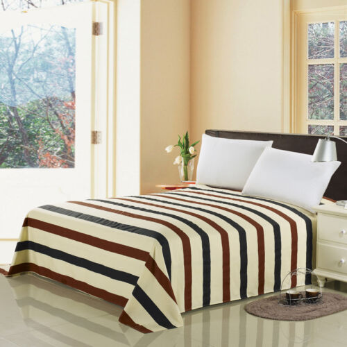 Striped Soft Cotton Fully Fitted Sheet Set Cartoon Single/Queen/King Size Bed 