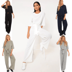 New Girls ladies /& womens Knot Front Loungewear Set