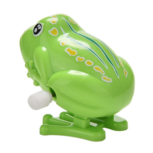 1 Pcs Wind up Frog Plastic Jumping Animal Classic Educational Clockwork Toy H TM