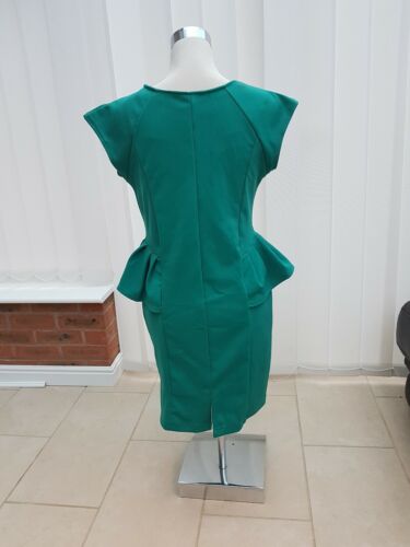 Mesdames Vert Peplum robe style de Pippa Dee-Taille 10
