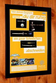 Soulcalibur Video Game Dreamcast Vintage Mini Promo Poster / Ad Page Framed