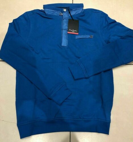 Mens unusual Pierre Cardin Jumper pullover sweatshirt fleece Blue Size L XL XXL