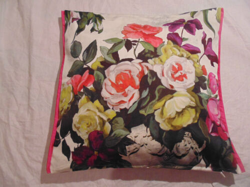 Pillow Designers Guild floral 100% Cotton Fabric Cushion Cover Rugosa Plaster 