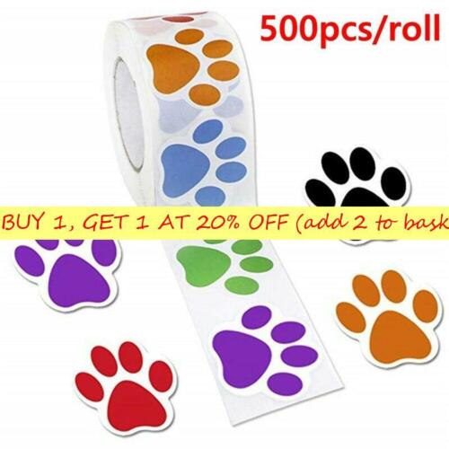 Sealing Label Bottle Tags Marker Pen Print Sticker Colorful Paw Labels Stickers 