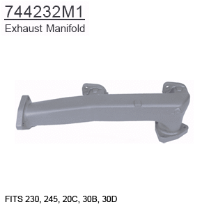 245 30D 30B 744232M1 Massey Ferguson Parts Exhaust Manifold 230 20C