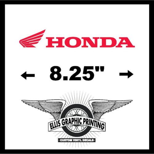 2 #108 8.25/" Honda Tank Decal Stickers Gloss Red CB CBR CBF