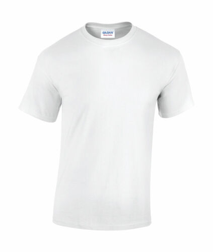 XXL IN Nero /& Bianco 5 Pezzo Gildan Pesante Cotone T-Shirt Uomo Maglietta S