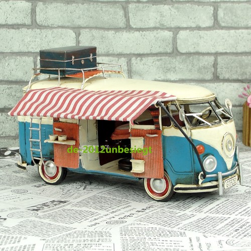 NEW Retro vw Volkswagen Type 1 T1 Samba bus camper touring car model
