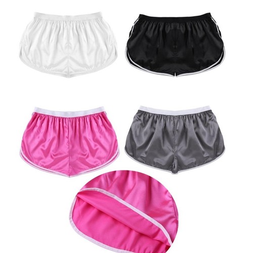Men Satin Boxer Briefs Shorts Lounge Sports Panties Underwear Swimsuit Beachwear