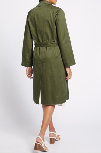 M/&S Collezione Donna Puro Cotone MAC Trench Con Stormwear ™ PRP £ 79 BNWT