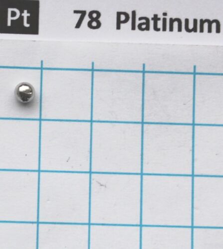 0.60 gram 99.95/% solid Platinum metal pellet element 78 sample