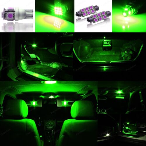 8 x Green LED Interior Lights Package For 1997-2001 Toyota Camry PRY TOOL 