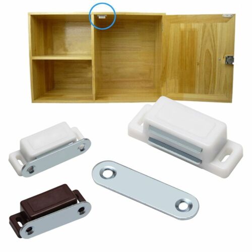 Set of 20pcs Magnetic Door Catches Kitchen Cabinet Cupboard Wardrobe Latch White 