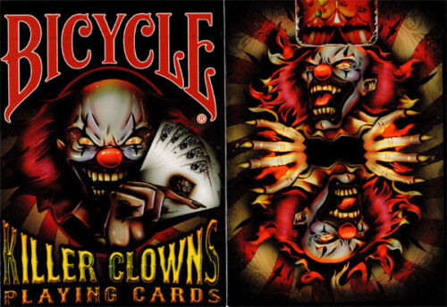 KILLER CLOWNS BICYCLE DECK PLAYING CARDS USPCC AIR CUSHION MAGIC TRICKS COLLECT
