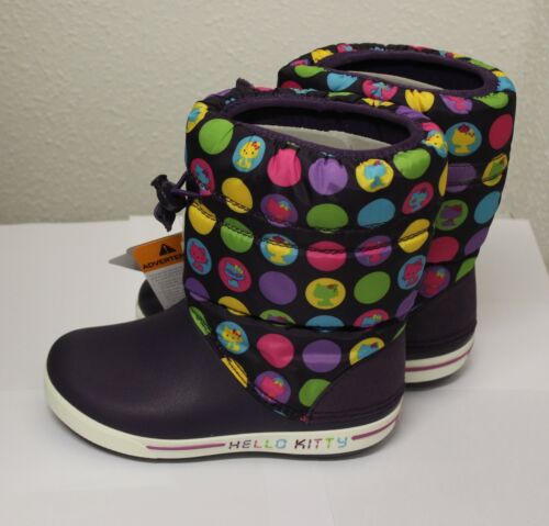 Enfants Bottes D/'Hiver Boots Bottes en Caoutchouc CROCBAND Crocs Hello Kitty Violet Nouveau