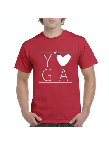 Love Yoga Border Lines Christmas Birthday Gift Match with Yoga Mats T-Shirt
