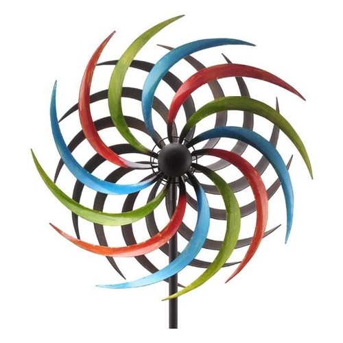 altezza 185 cm ø48 cm Spirale in dissolvenza ArtFerro vento gioco spina da giardino Gartendeko metallo