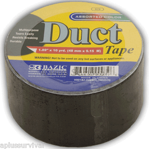 environ 9.14 m Noir Chasse refuge d/'urgence Camping Survival Duct Tape Roll 2/" X 10 Yd