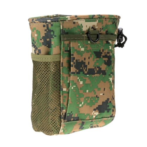 Military Molle Belt Tactical Paintball Magazine Dump Drop Reloader Pouch Bag S