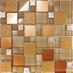 10sf Brown Metallic Floral Insert Pattern Glass Mosaic | 10sf brown metallic floral insert pattern glass mosaic 10sf Brown Metallic Floral Insert Pattern Glass Mosaic | 10sf brown metallic floral insert pattern glass mosaic