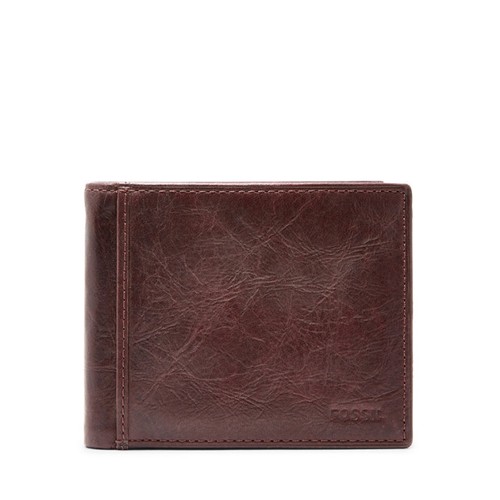 Fossil Men/'s Ingram RFID Bifold with Flip ID Brown Wallet ML3784200