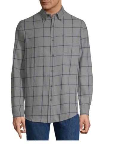 St Johns Bay Mens Long Sleeve Flannel Shirt Plaid size S M L XL XXL NEW 