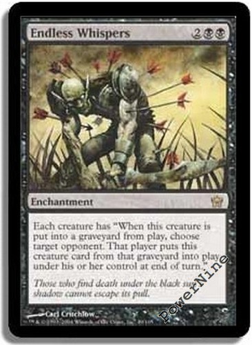 Black Fifth Dawn Mtg Magic Rare 1x x1 1 PLAYED Endless Whispers
