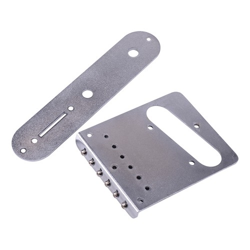 Silber Bridge 6-Sattel-Steuerplatte Passend für Fender Tele 6String E-Gitarre