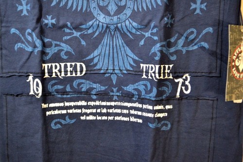 NWT MEN/'S AFFLICTION BIRD BLUE SHORT SLEEVE CREW NECK T SHIRT SZ XL
