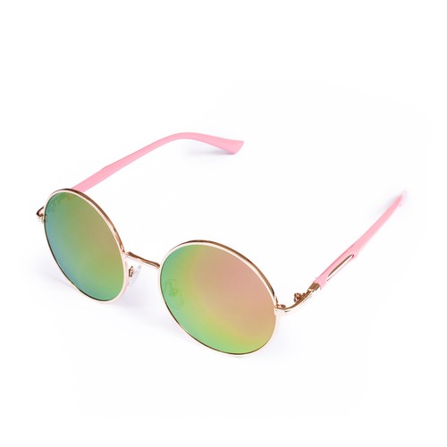 Sunglasses Round Frames Mirror Flash Lens Retro Vintage Boho Lennon 70s 90s Mens