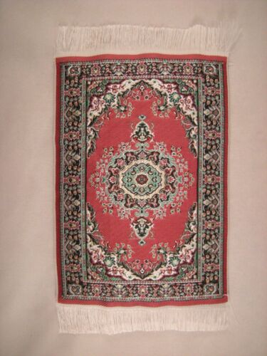 Persian Design Miniature Woven Carpet Elegant Dollhouse Rug Furniture Decorative