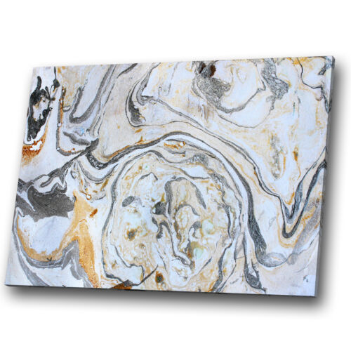 Grey Brown White Black Marble Abstract Canvas Wall Art Picture Prints