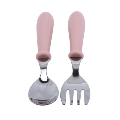 2Pcs/Set Kids Baby Cutlery Bundle Set Spoon Fork Stainless Steel SpecialLC 