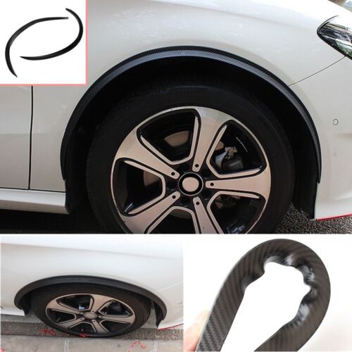 28.7/" 4x Car Wheel Eyebrow Arch Trim Lips Fender Flares Protector Carbon Fiber