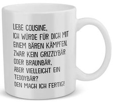 Beste Cousine Geschenk Geburtstag Weihnachten Tasse Mädchen Frauen Du Wirst