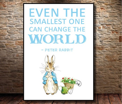 Peter Rabbit Garçon Bébé A4 Keepsake Brillant Imprimé Petit Citation