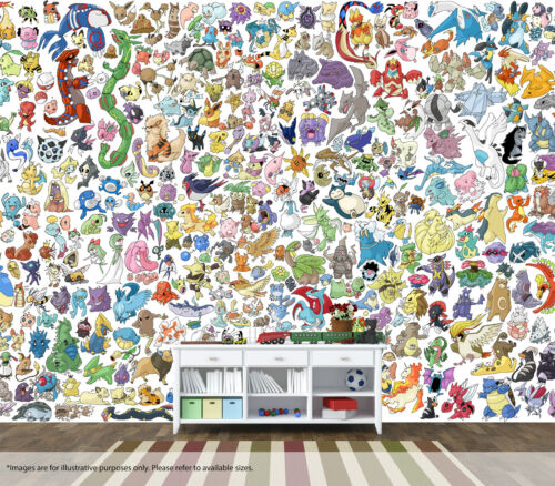 Pokemon Wandkunst Wandbild Qualität Pastable Tapete Aufkleber 