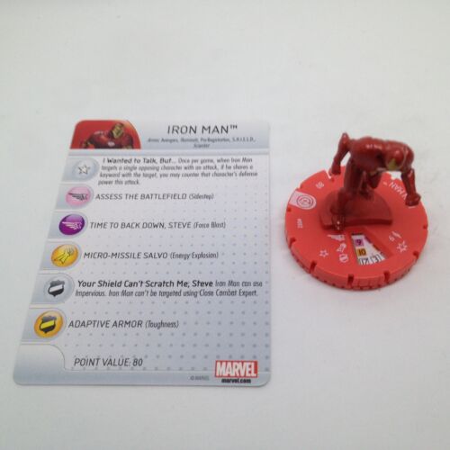 Heroclix Civil War OP set Iron Man #002 Common figure w/card!