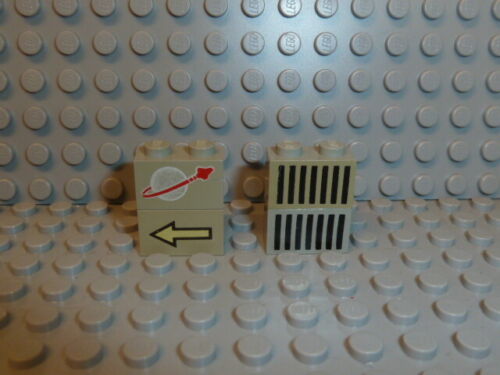 Lego ® Space Classic 4x piedra 1x2 Space logotipo gris Grey 3004p90 452 897 6901 k488
