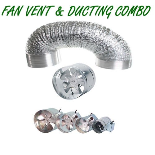 12" DUCTING FOR GROW TENT HYDROPONICS VENTILATION COMBO 12 INCH VENT FAN 