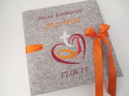 Papier Buro Schreibwaren Fotoalbum Kommunion Konfirmation 30 Cm X 30 Cm Wollfilz Name Album Fische Buro Schreibwaren Babyleu Com Br