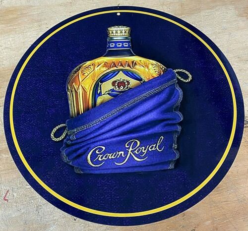 Crown Royal Bottle Aluminum Tin Sign 12/"
